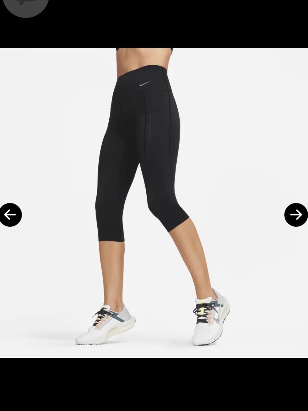 New NIKE Go Legging - Capri Length, High Rise, Full Support
